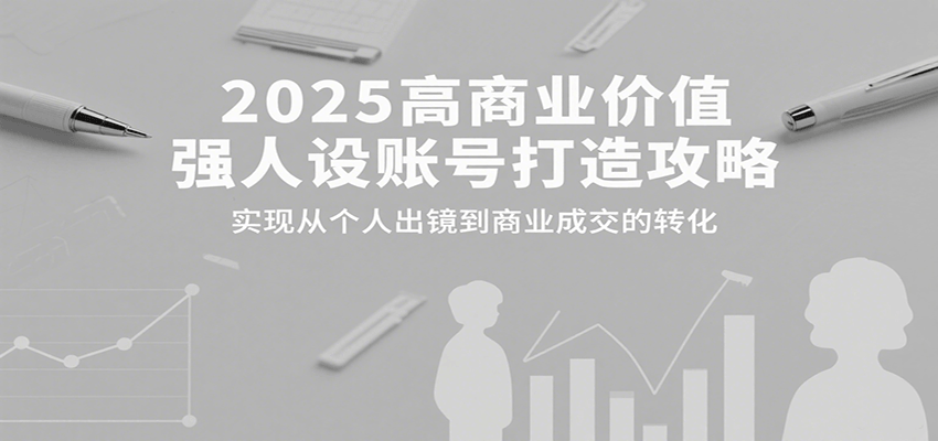 2025高商业价值强人设账号打造攻略，实现从个人出镜到商业成交的转化网赚库-项目库-轻创网-中创网-福缘网-冒泡网-资源之家-AI光年冉冉网赚资源