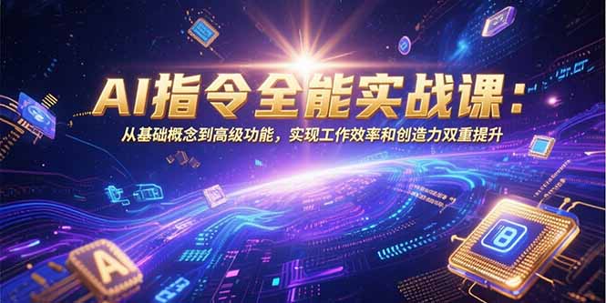 AI指令全能实战课：从基础概念到高级功能，实现工作效率和创造力双重提升网赚库-项目库-轻创网-中创网-福缘网-冒泡网-资源之家-AI光年冉冉网赚资源