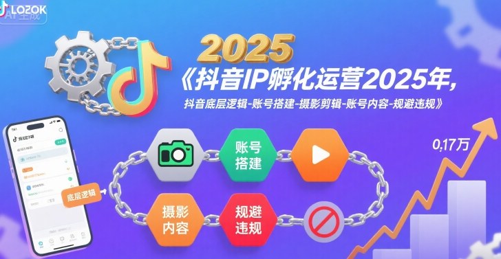 抖音IP孵化运营2025年，抖音底层逻辑-账号搭建-摄影剪辑-账号内容-规避违规网赚库-项目库-轻创网-中创网-福缘网-冒泡网-资源之家-AI光年冉冉网赚资源