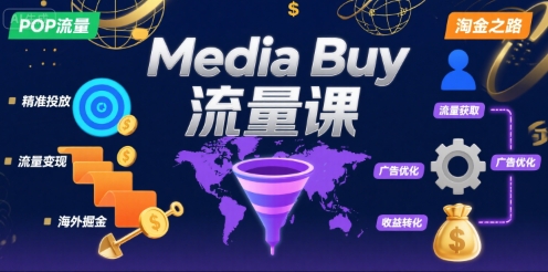 Media Buy之POP流量课，带你开启海外Media Buy淘金之路网赚库-项目库-轻创网-中创网-福缘网-冒泡网-资源之家-AI光年冉冉网赚资源