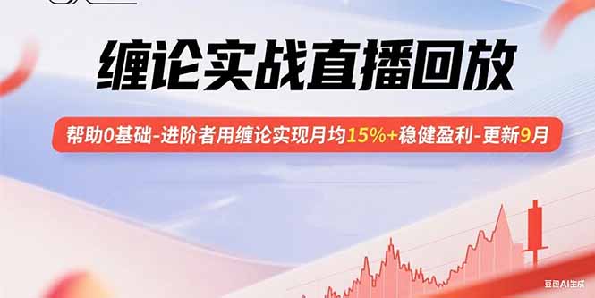 缠论实战直播回放：帮助0基础-进阶者用缠论实现月均15%+稳健盈利-更新9月网赚库-项目库-轻创网-中创网-福缘网-冒泡网-资源之家-AI光年冉冉网赚资源