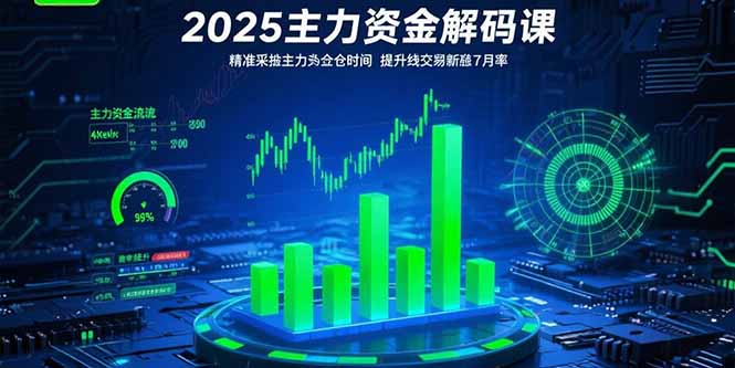 2025主力资金解码课：精准捕捉主力建仓时机，提升短线交易胜率(更新7月网赚库-项目库-轻创网-中创网-福缘网-冒泡网-资源之家-AI光年冉冉网赚资源