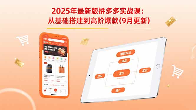 2025年最新版拼多多实战课：从基础搭建到高阶爆款(9月更新网赚库-项目库-轻创网-中创网-福缘网-冒泡网-资源之家-AI光年冉冉网赚资源