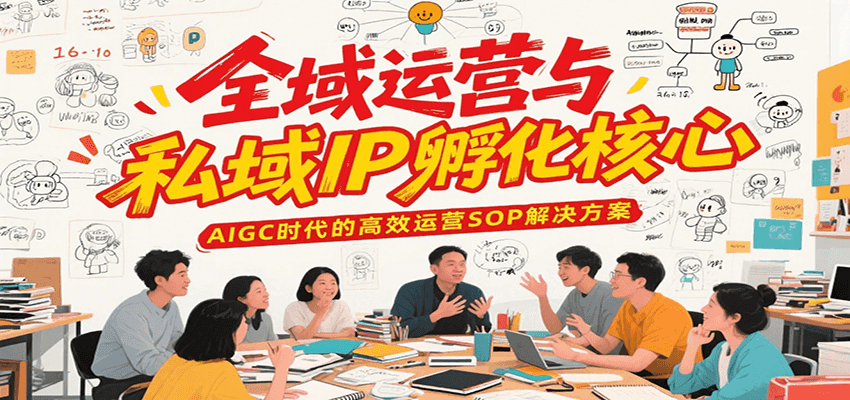 全域运营与私域IP孵化核心，AIGC时代的高效运营SOP解决方案网赚库-项目库-轻创网-中创网-福缘网-冒泡网-资源之家-AI光年冉冉网赚资源