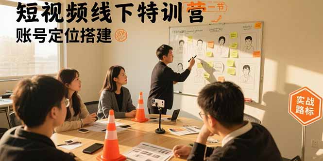 短视频线下特训营：账号定位搭建/口播号拍摄剪辑/直播间流量入口/变现实战网赚库-项目库-轻创网-中创网-福缘网-冒泡网-资源之家-AI光年冉冉网赚资源