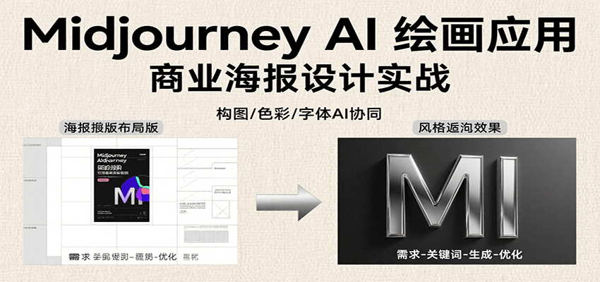 Midjourney AI绘画应用，关键词指令解析、漫画头像制作、海报设计、3D人物生成等网赚库-项目库-轻创网-中创网-福缘网-冒泡网-资源之家-AI光年冉冉网赚资源