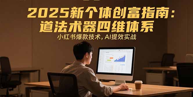2025新个体创富指南：道法术器四维体系，小红书爆款技术，AI提效实战网赚库-项目库-轻创网-中创网-福缘网-冒泡网-资源之家-AI光年冉冉网赚资源