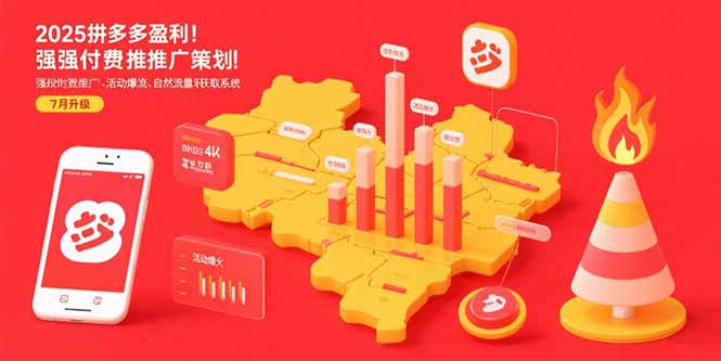 2025拼多多盈利地图：强付费推广策略/活动爆流/自然流量获取系统(7月更新网赚库-项目库-轻创网-中创网-福缘网-冒泡网-资源之家-AI光年冉冉网赚资源