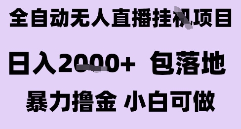 最新全自动抖音无人直播挂G项目，日入2k+ 包落地暴力撸金，小白可做【揭秘】网赚库-项目库-轻创网-中创网-福缘网-冒泡网-资源之家-AI光年冉冉网赚资源