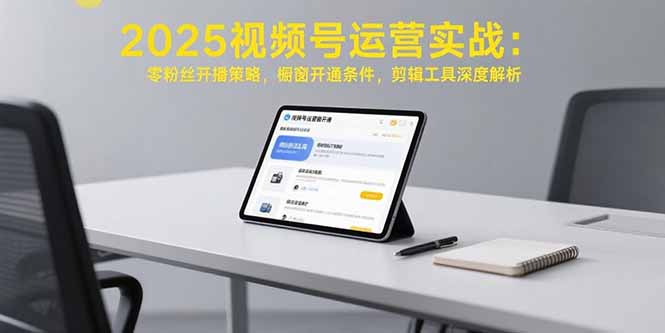 2025视频号运营实战：零粉丝开播策略，橱窗开通条件，剪辑工具深度解析网赚库-项目库-轻创网-中创网-福缘网-冒泡网-资源之家-AI光年冉冉网赚资源
