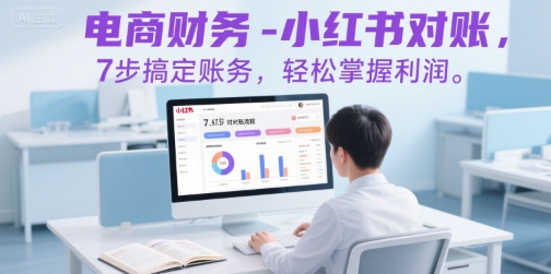 电商财务-小红书对账，7步搞定账务，轻松掌握利润网赚库-项目库-轻创网-中创网-福缘网-冒泡网-资源之家-AI光年冉冉网赚资源