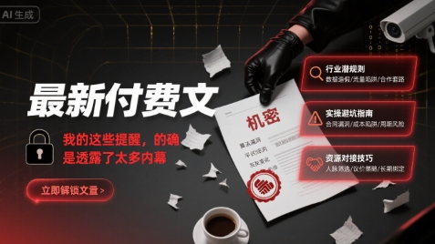 最新付费文：我的这些提醒，的确是透露了太多内幕网赚库-项目库-轻创网-中创网-福缘网-冒泡网-资源之家-AI光年冉冉网赚资源