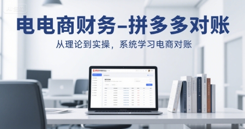 电商财务-拼多多对账，从理论到实操，系统学习电商对账网赚库-项目库-轻创网-中创网-福缘网-冒泡网-资源之家-AI光年冉冉网赚资源