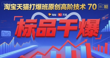 淘宝天猫打爆班原创高阶技术第70期：标品干爆网赚库-项目库-轻创网-中创网-福缘网-冒泡网-资源之家-AI光年冉冉网赚资源