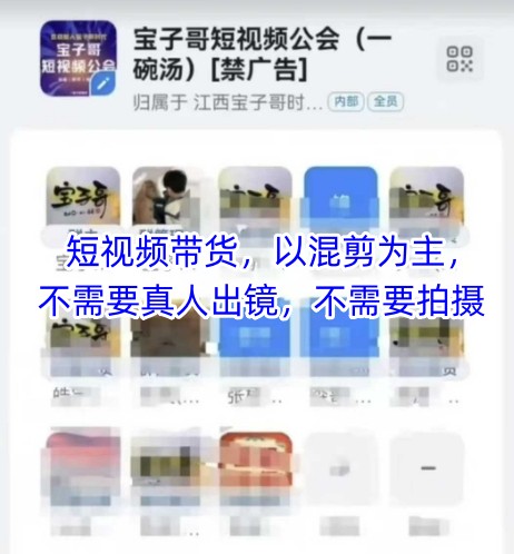 宝子哥头部团队短视频带货，以混剪为主，不需要真人出镜，不需要拍摄【更新9月】网赚库-项目库-轻创网-中创网-福缘网-冒泡网-资源之家-AI光年冉冉网赚资源