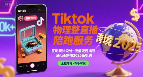 Tiktok物理整蛊直播陪跑服务-tiktok跨境2025网赚库-项目库-轻创网-中创网-福缘网-冒泡网-资源之家-AI光年冉冉网赚资源