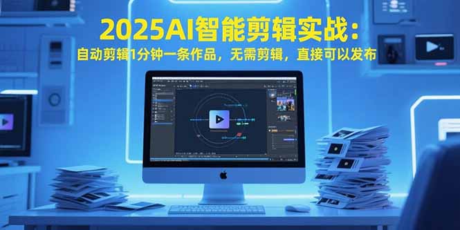 2025AI智能剪辑实战：自动剪辑1分钟一条作品，无需剪辑，直接可以发布网赚库-项目库-轻创网-中创网-福缘网-冒泡网-资源之家-AI光年冉冉网赚资源