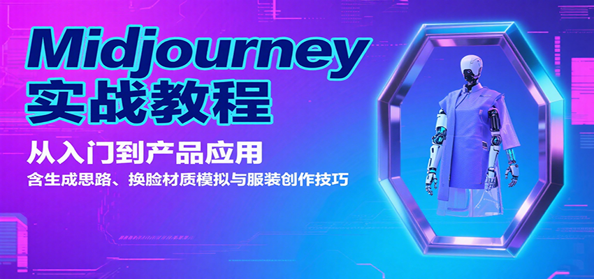 Midjourney实战教程：从入门到产品应用，含生成思路、换脸材质模拟与服装创作技巧网赚库-项目库-轻创网-中创网-福缘网-冒泡网-资源之家-AI光年冉冉网赚资源