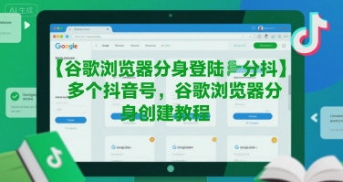谷歌浏览器分身登陆多个抖音号，谷歌浏览器分身创建教程网赚库-项目库-轻创网-中创网-福缘网-冒泡网-资源之家-AI光年冉冉网赚资源
